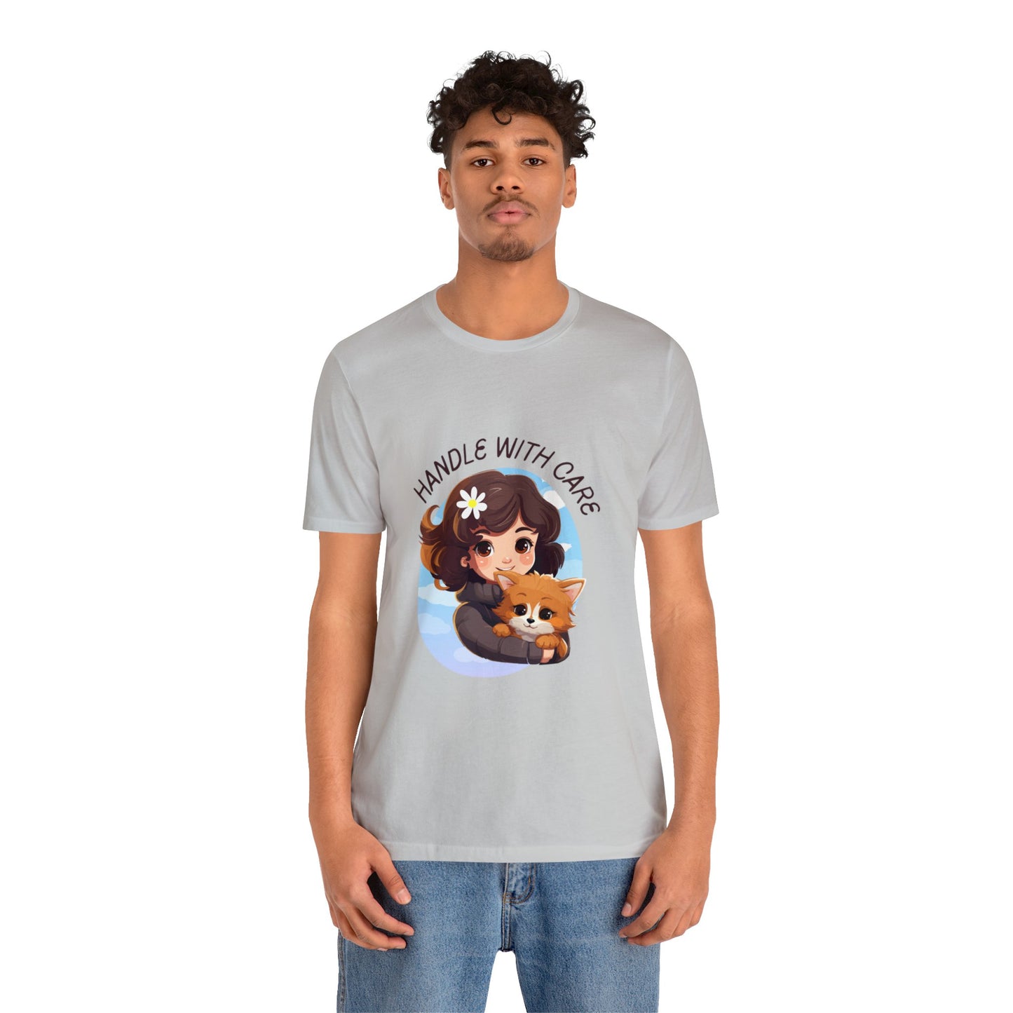 Handle With Care Customized Unisex Jersey Short Sleeve Tee