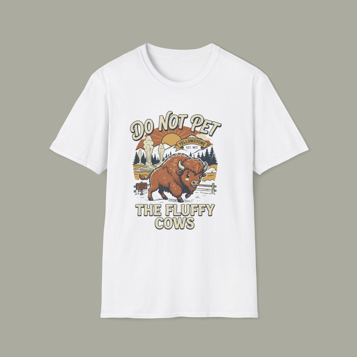 Do Not Pet The Fluffy Cows T-Shirt — Funny Buffalo Graphic Tee