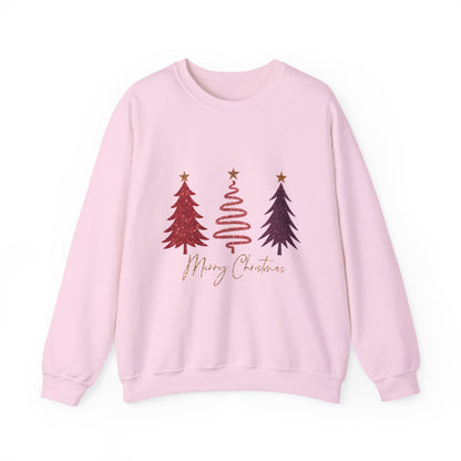 Christmas Tree Crewneck Sweatshirt — Merry Christmas Minimal Holiday Pullover