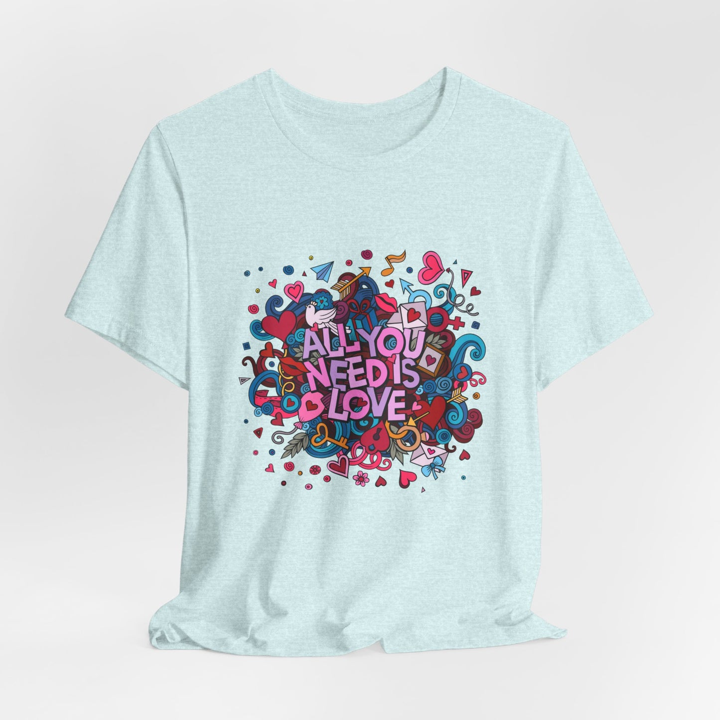 All You Need is Love Customized Unisex Jersey Short Sleeve Tee
