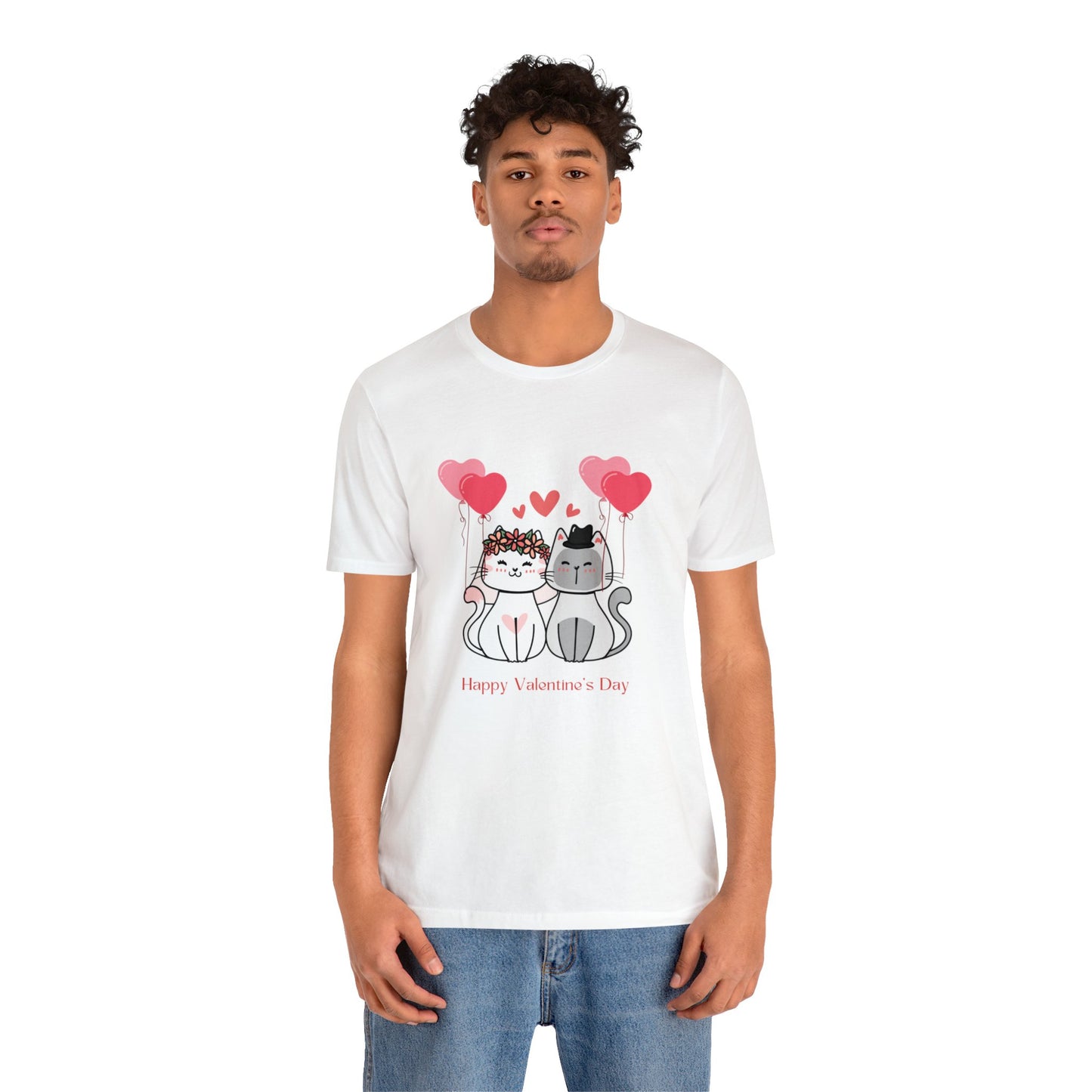 Happy Valentine's Day Unisex Jersey Short Sleeve Tee