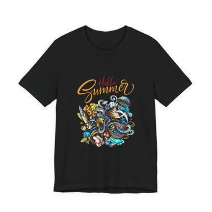 Hello Summer Customized Unisex Jersey Short Sleeve Tee
