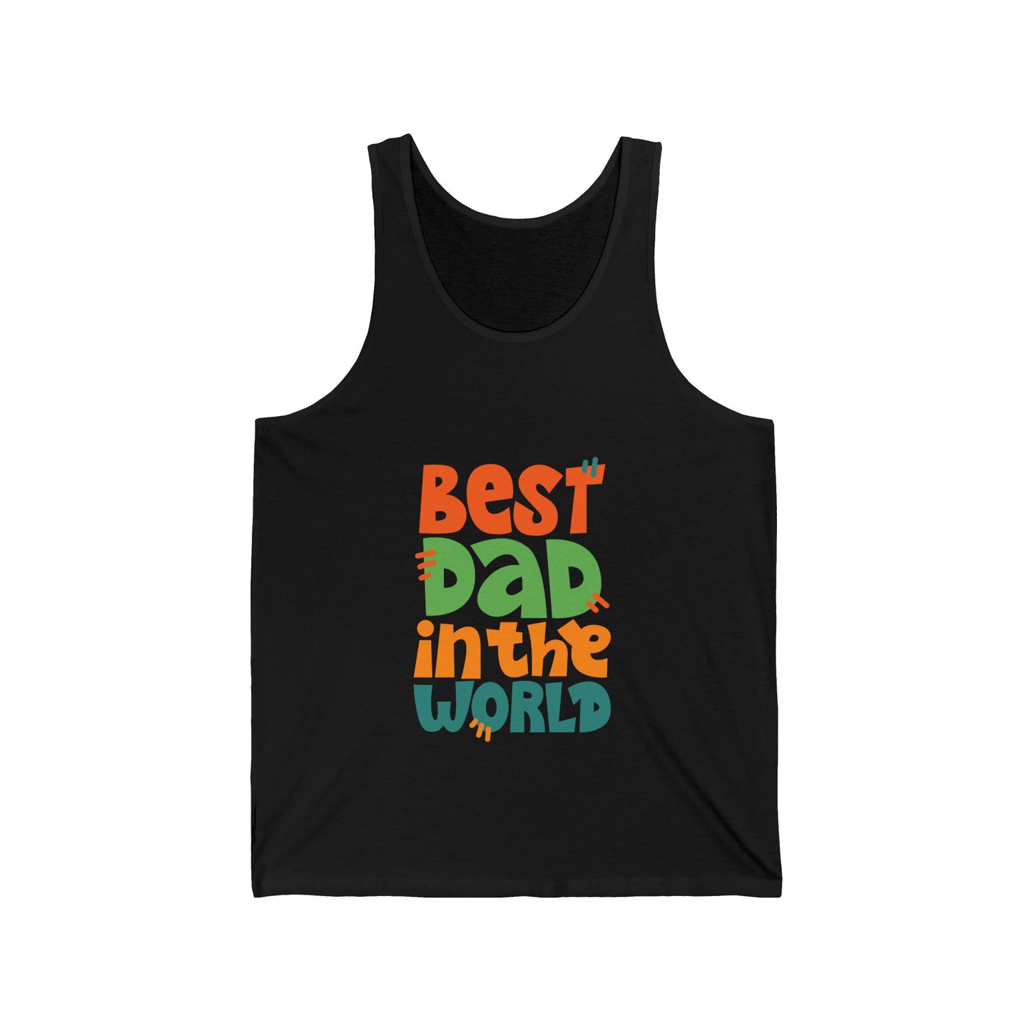 Best Dad in The World Customized Unisex Jersey Tank