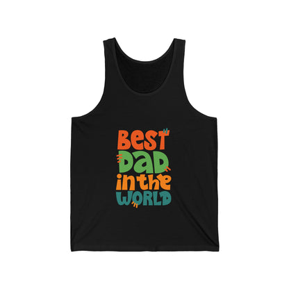 Best Dad in The World Customized Unisex Jersey Tank