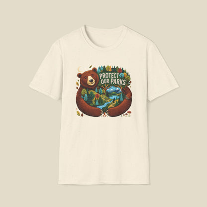 Protect Our Parks Bear T-Shirt — Nature Conservation Graphic Tee