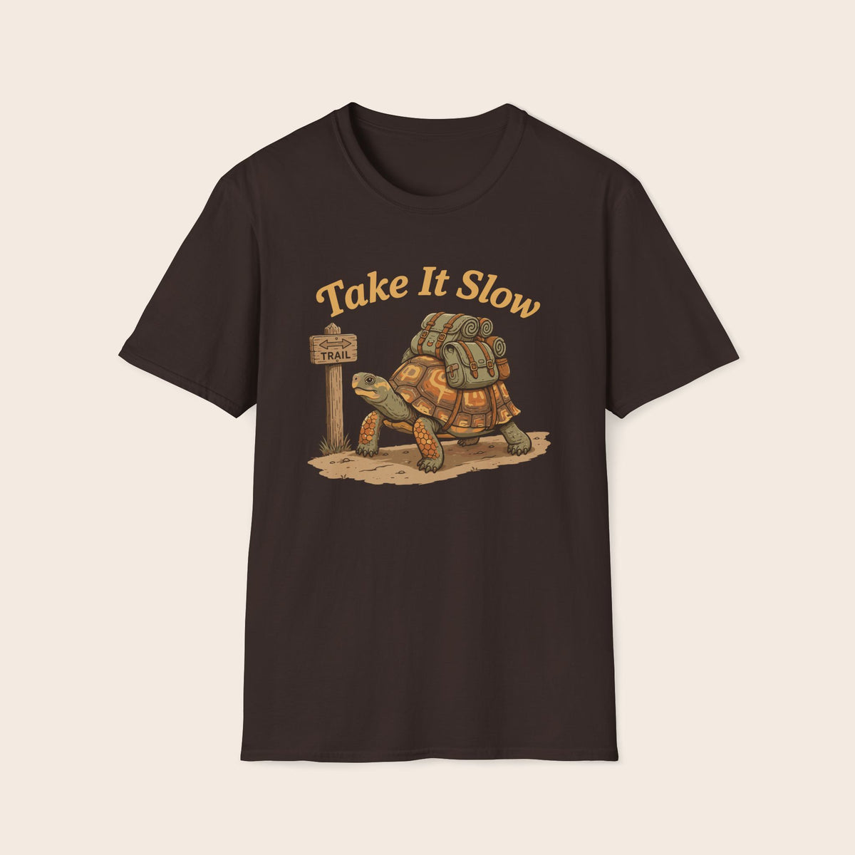 T-Shirt — "Take It Slow" Turtle Graphic Tee