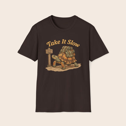 T-Shirt — "Take It Slow" Turtle Graphic Tee