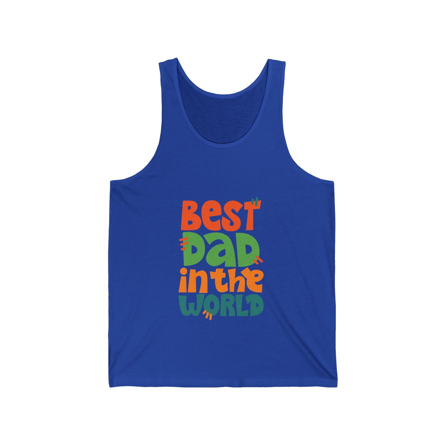 Best Dad in The World Customized Unisex Jersey Tank