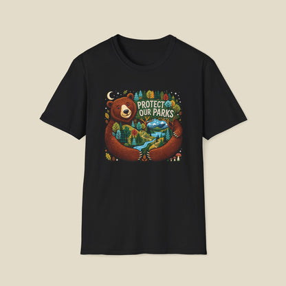 Protect Our Parks Bear T-Shirt — Nature Conservation Graphic Tee