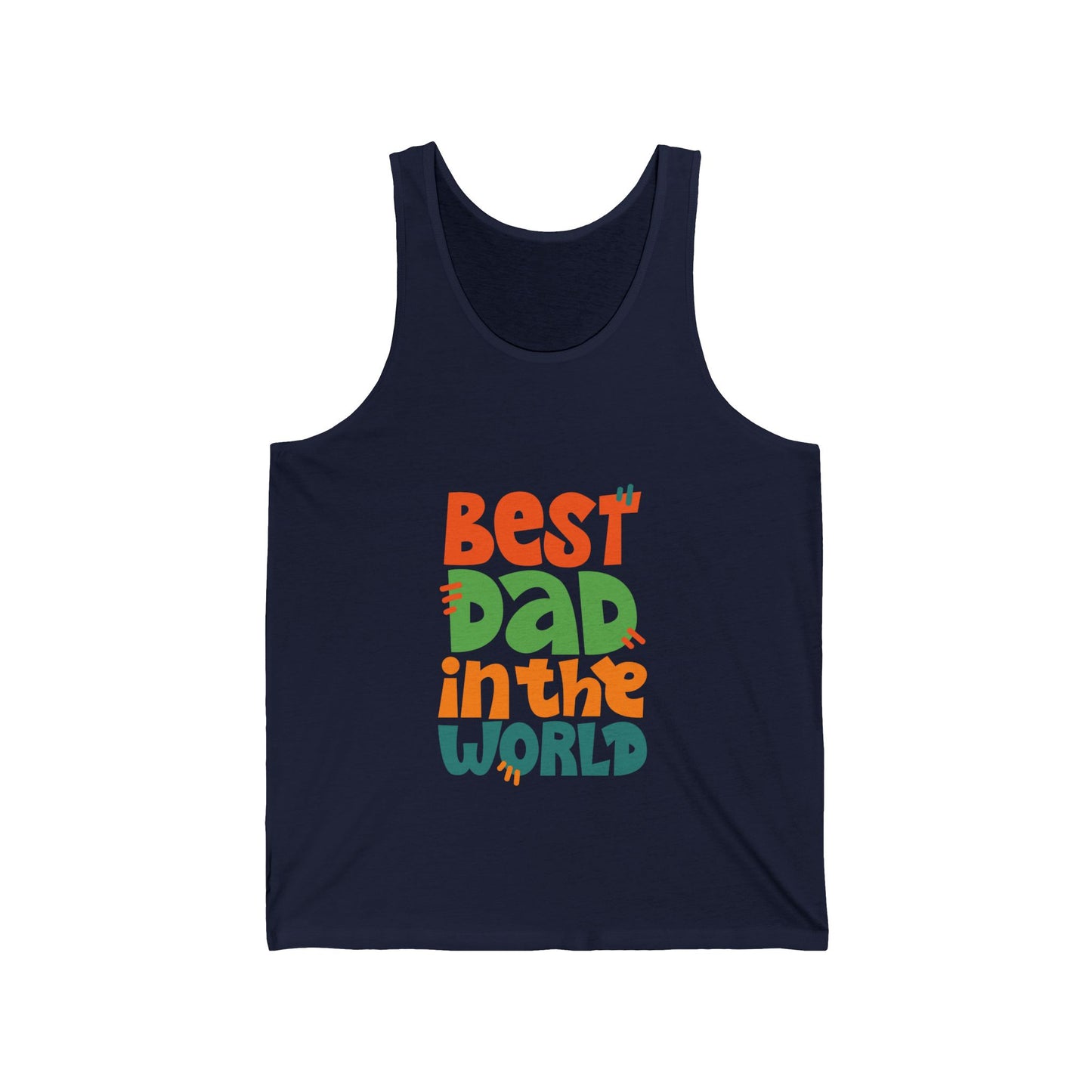 Best Dad in The World Customized Unisex Jersey Tank