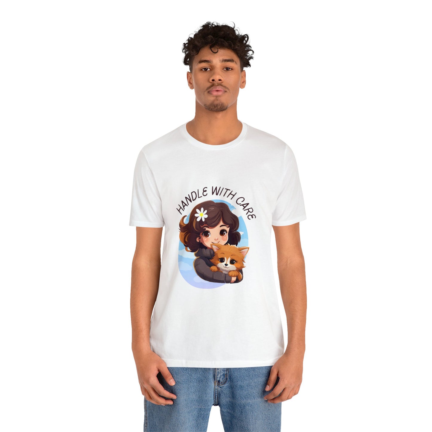 Handle With Care Customized Unisex Jersey Short Sleeve Tee