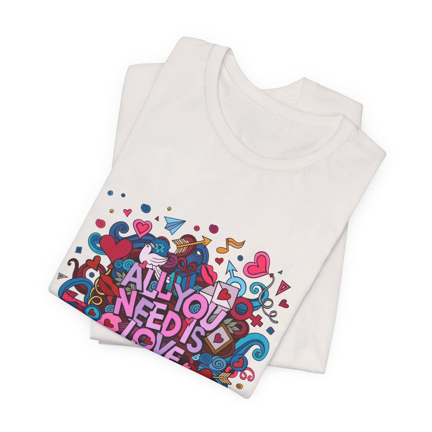 All You Need is Love Customized Unisex Jersey Short Sleeve Tee