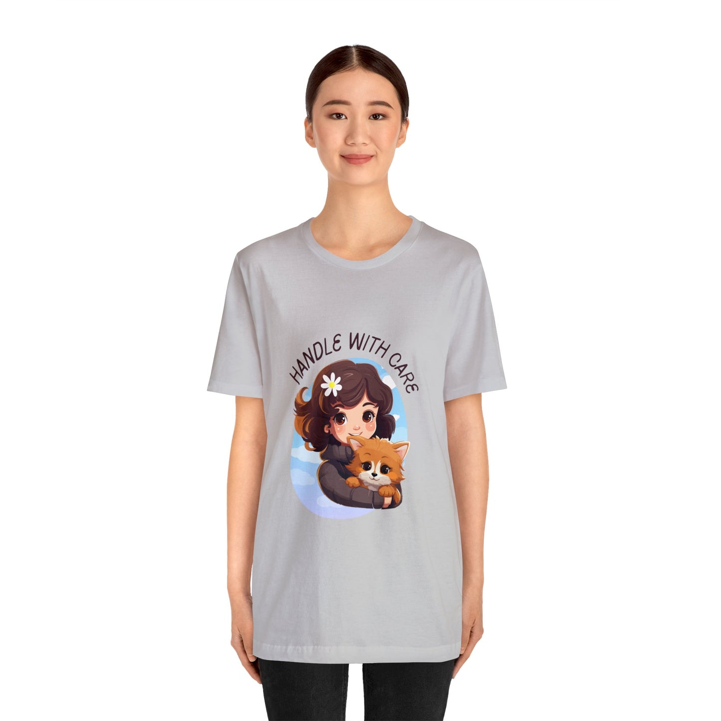 Handle With Care Customized Unisex Jersey Short Sleeve Tee