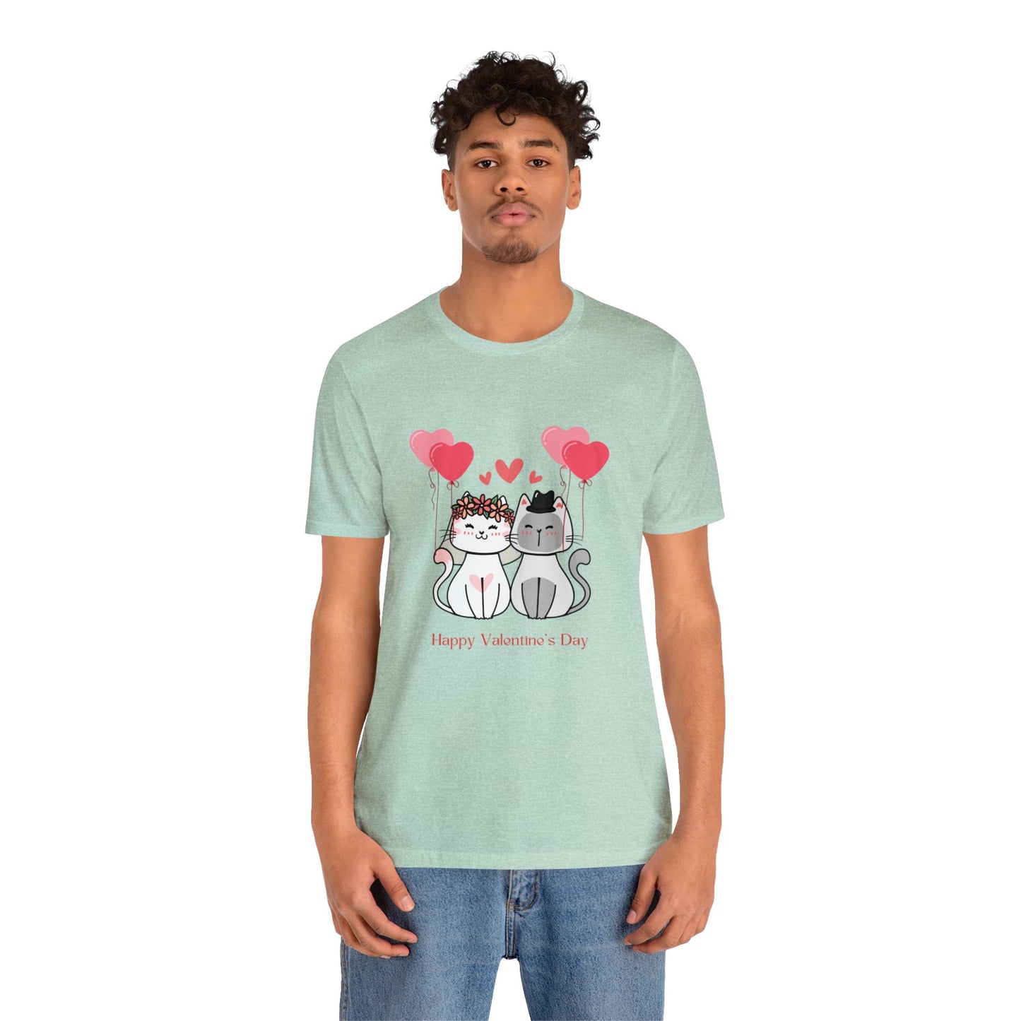 Happy Valentine's Day Unisex Jersey Short Sleeve Tee