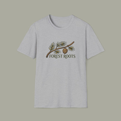 Forest Roots T‑Shirt — Pine Cone Branch Nature Tee