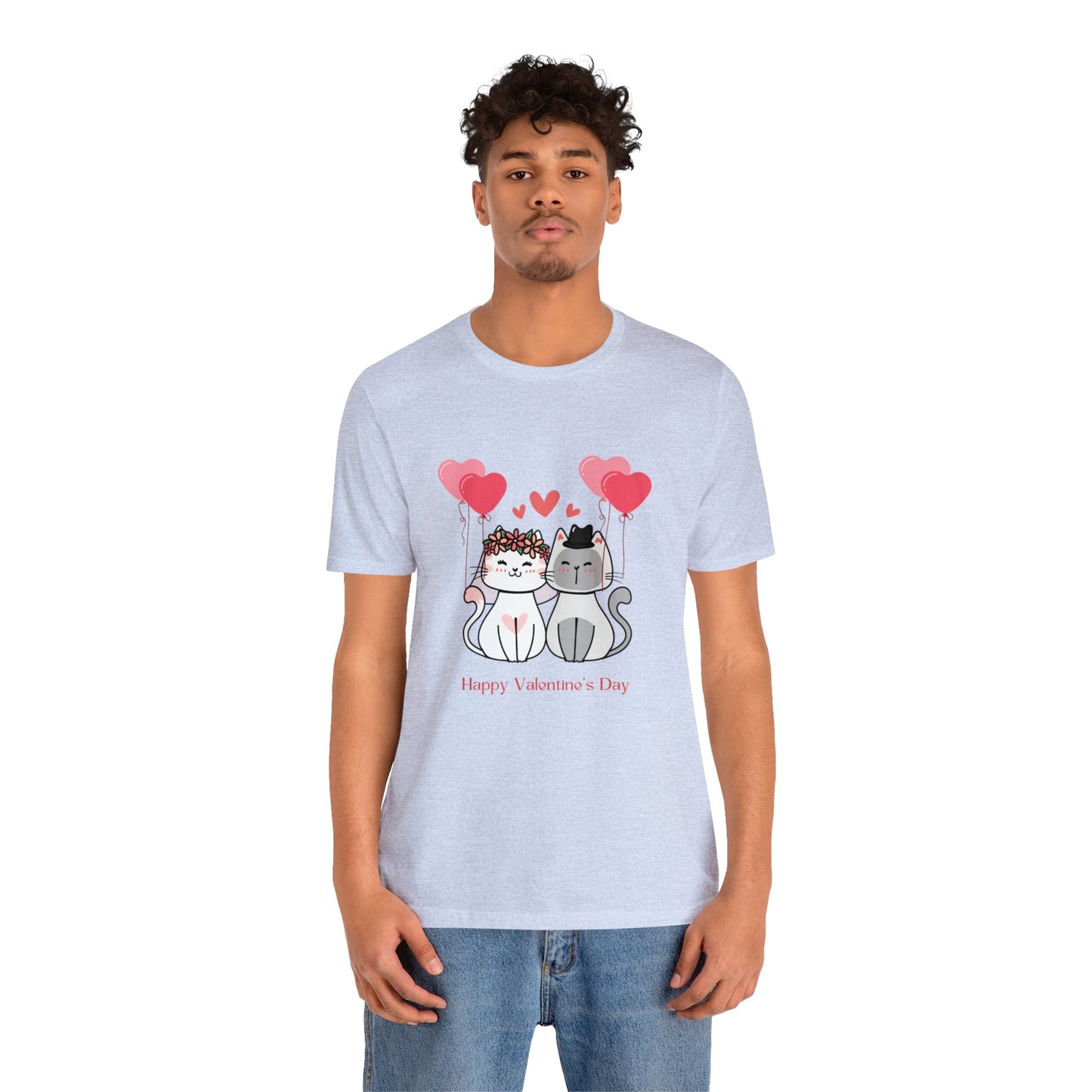 Happy Valentine's Day Unisex Jersey Short Sleeve Tee
