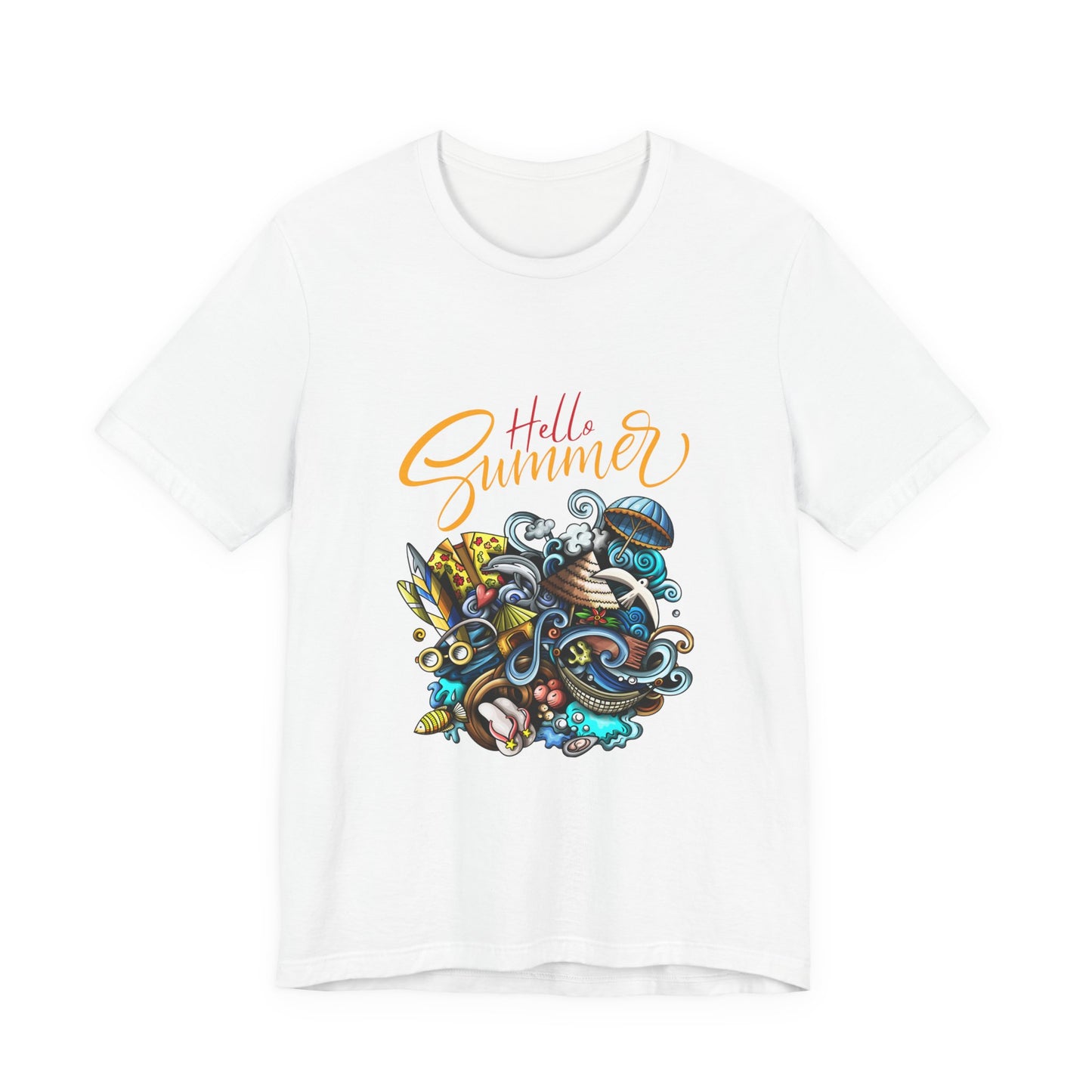 Hello Summer Customized Unisex Jersey Short Sleeve Tee