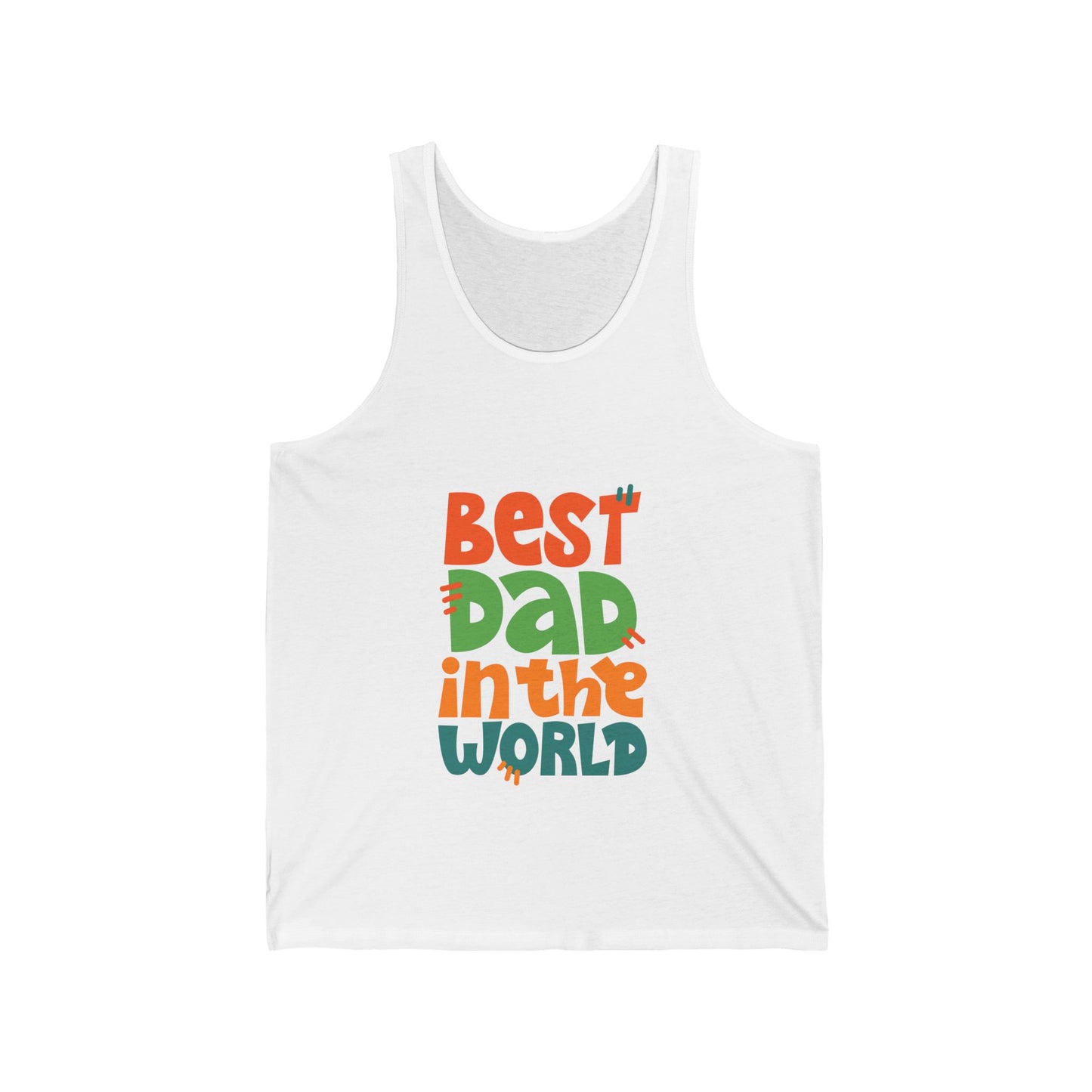 Best Dad in The World Customized Unisex Jersey Tank