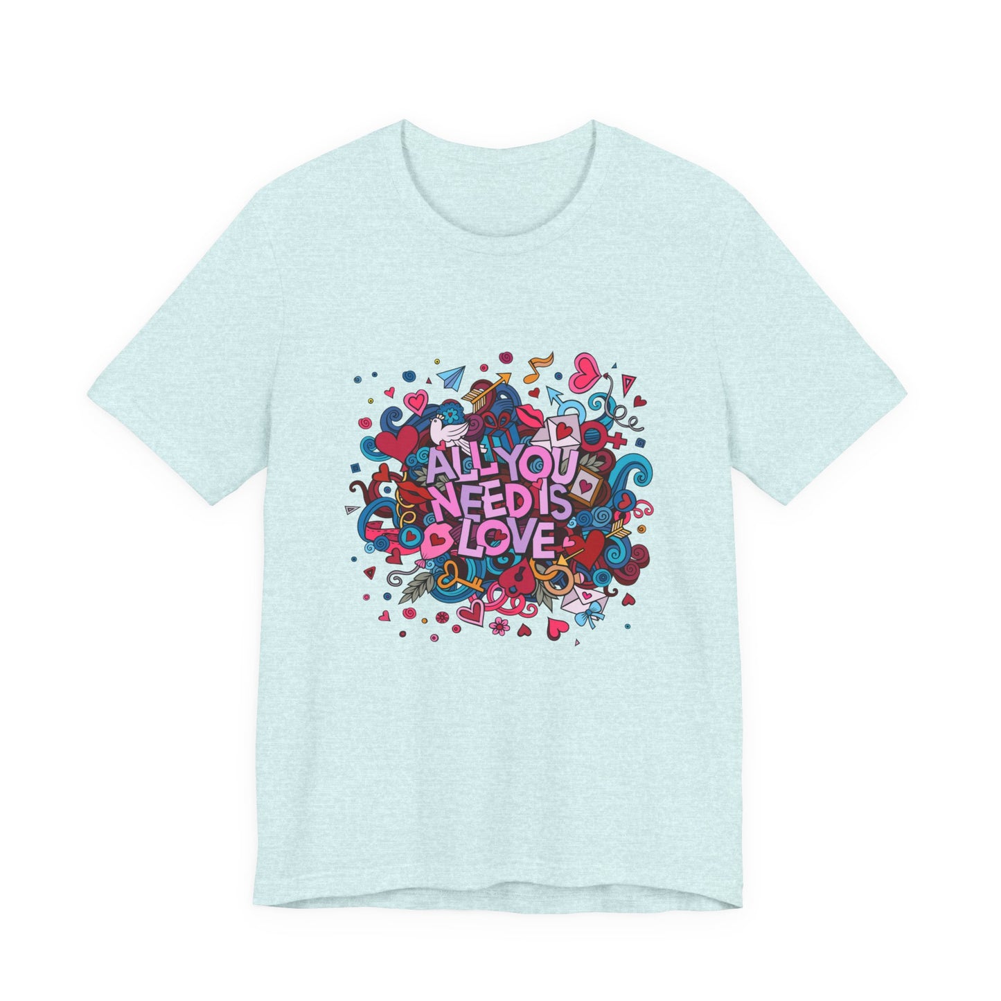 All You Need is Love Customized Unisex Jersey Short Sleeve Tee