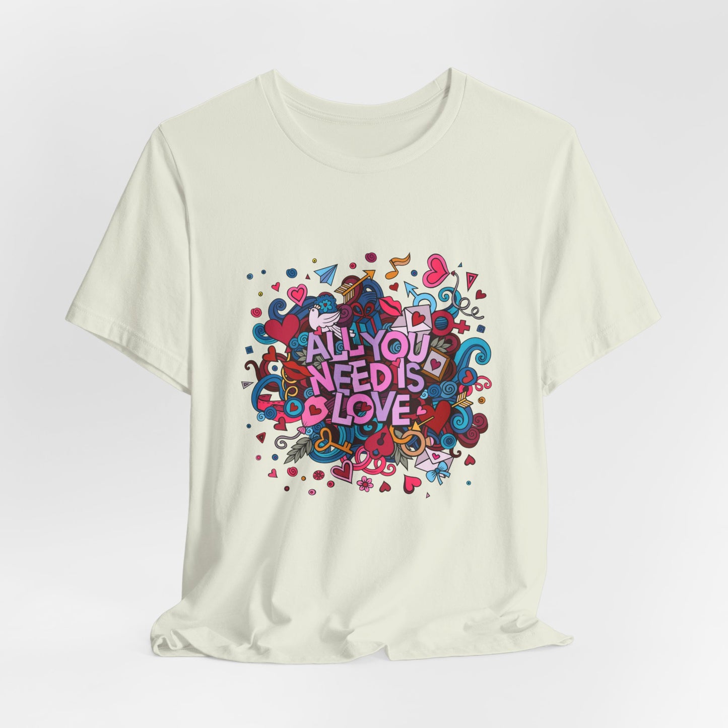 All You Need is Love Customized Unisex Jersey Short Sleeve Tee