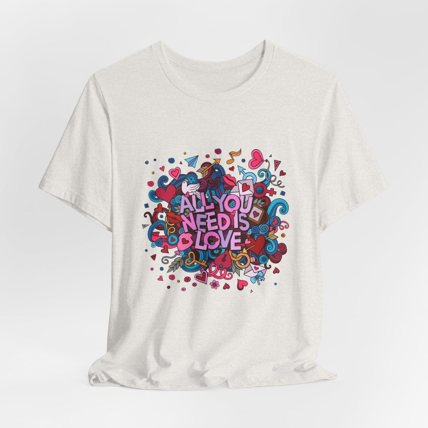 All You Need is Love Customized Unisex Jersey Short Sleeve Tee