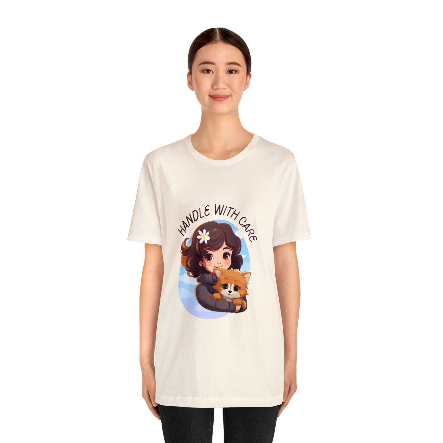 Handle With Care Customized Unisex Jersey Short Sleeve Tee