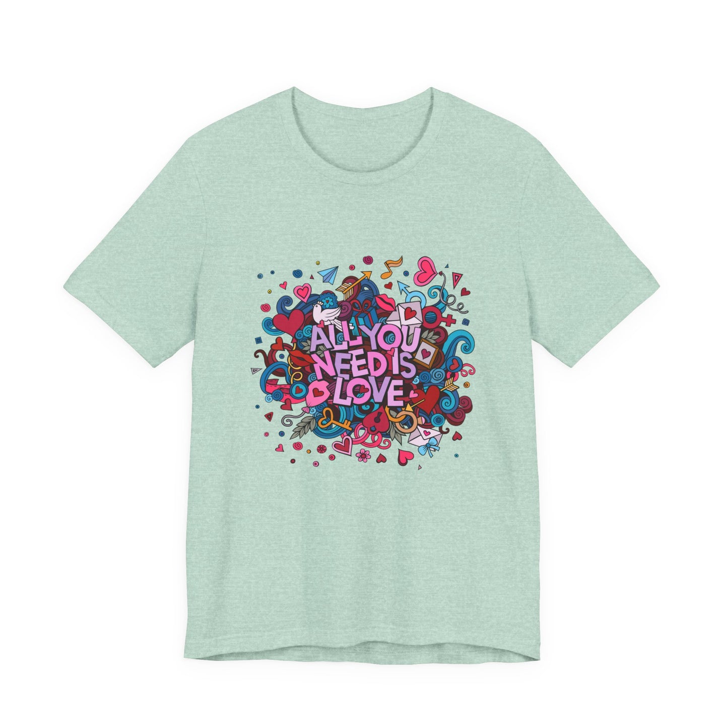All You Need is Love Customized Unisex Jersey Short Sleeve Tee