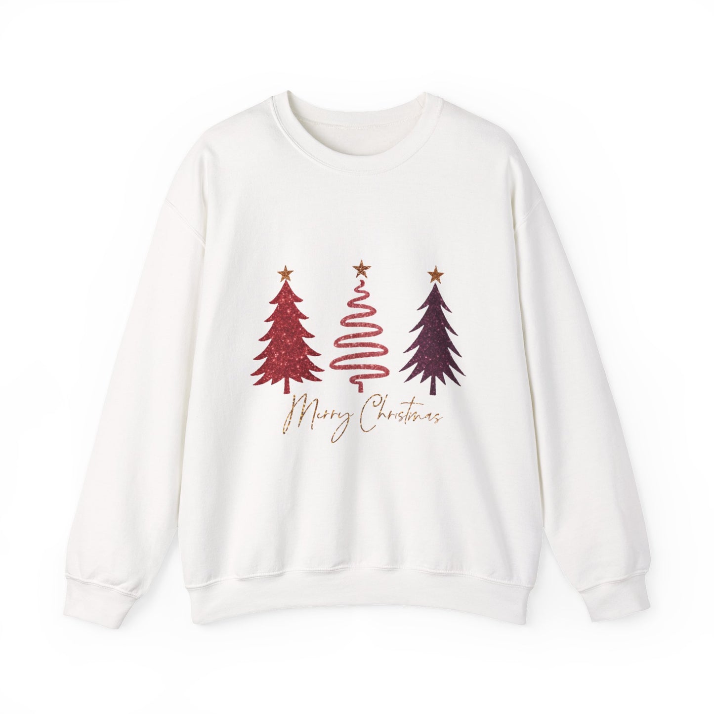 Christmas Tree Crewneck Sweatshirt — Merry Christmas Minimal Holiday Pullover