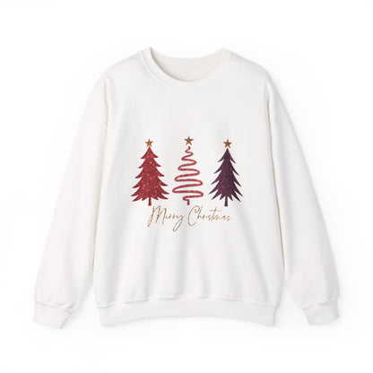 Christmas Tree Crewneck Sweatshirt — Merry Christmas Minimal Holiday Pullover
