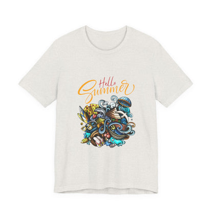 Hello Summer Customized Unisex Jersey Short Sleeve Tee