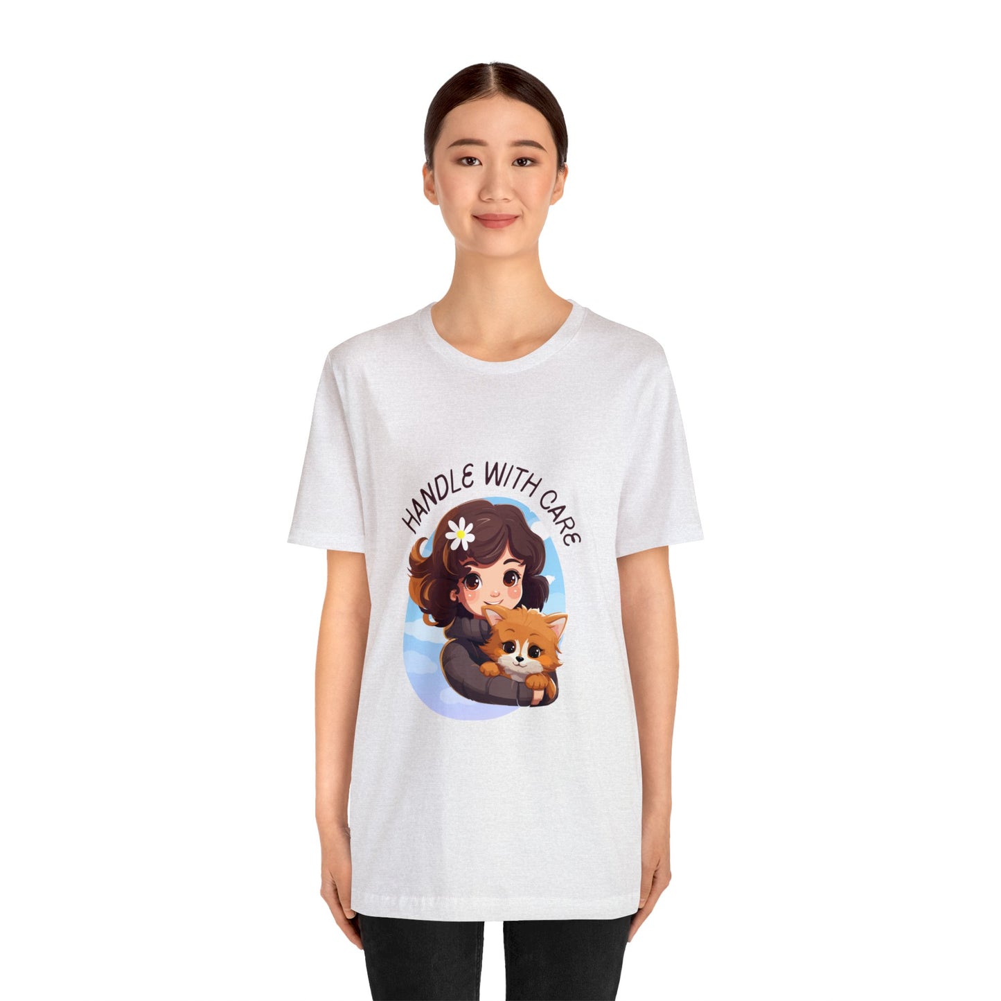 Handle With Care Customized Unisex Jersey Short Sleeve Tee