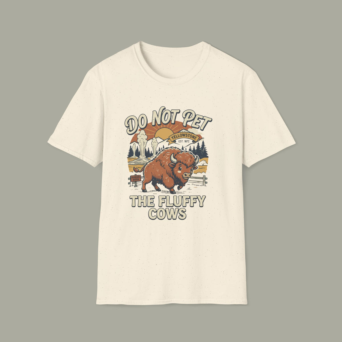 Do Not Pet The Fluffy Cows T-Shirt — Funny Buffalo Graphic Tee