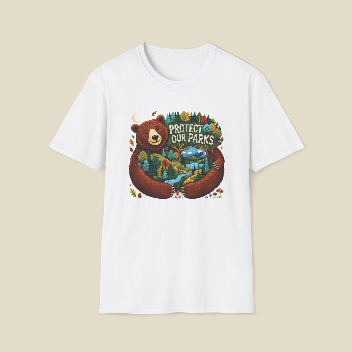 Protect Our Parks Bear T-Shirt — Nature Conservation Graphic Tee
