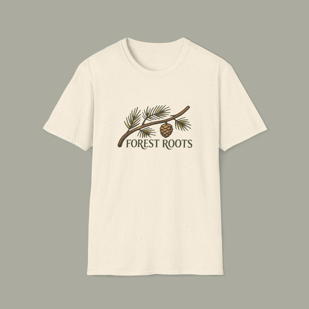 Forest Roots T‑Shirt — Pine Cone Branch Nature Tee