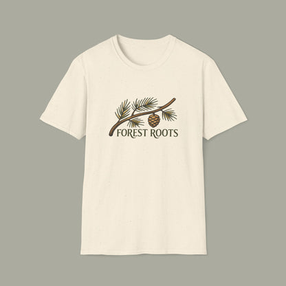 Forest Roots T‑Shirt — Pine Cone Branch Nature Tee