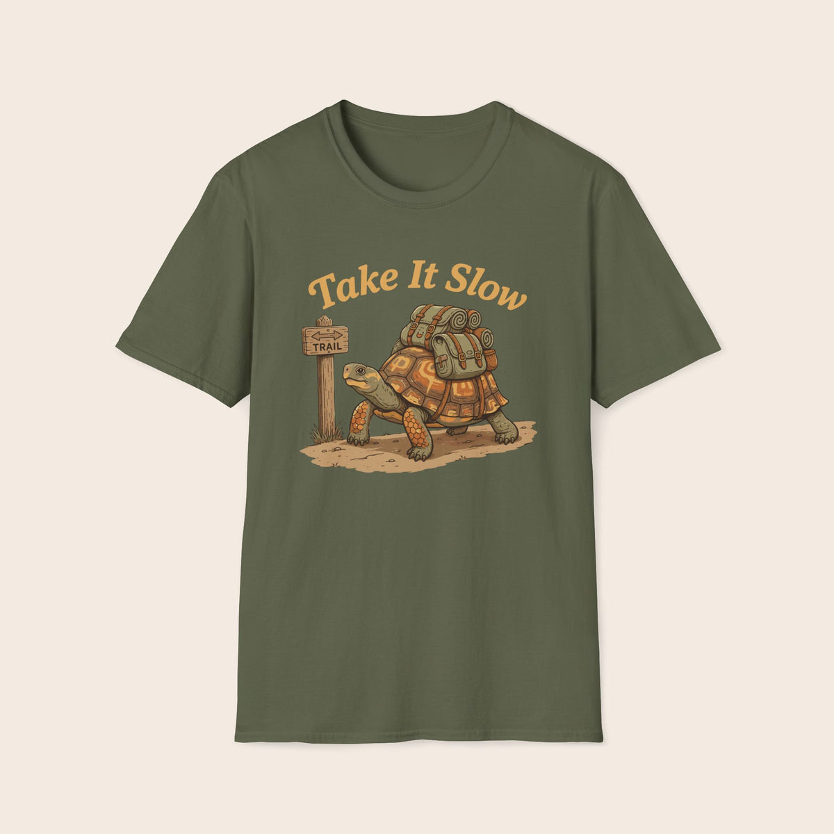 T-Shirt — "Take It Slow" Turtle Graphic Tee