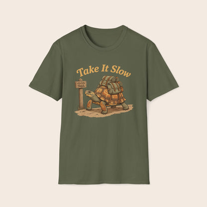 T-Shirt — "Take It Slow" Turtle Graphic Tee