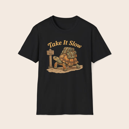 T-Shirt — "Take It Slow" Turtle Graphic Tee