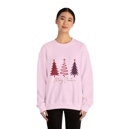 Christmas Tree Crewneck Sweatshirt — Merry Christmas Minimal Holiday Pullover