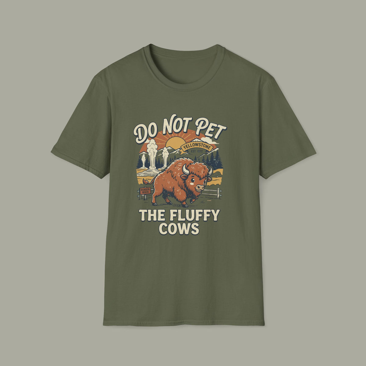 Do Not Pet The Fluffy Cows T-Shirt — Funny Buffalo Graphic Tee