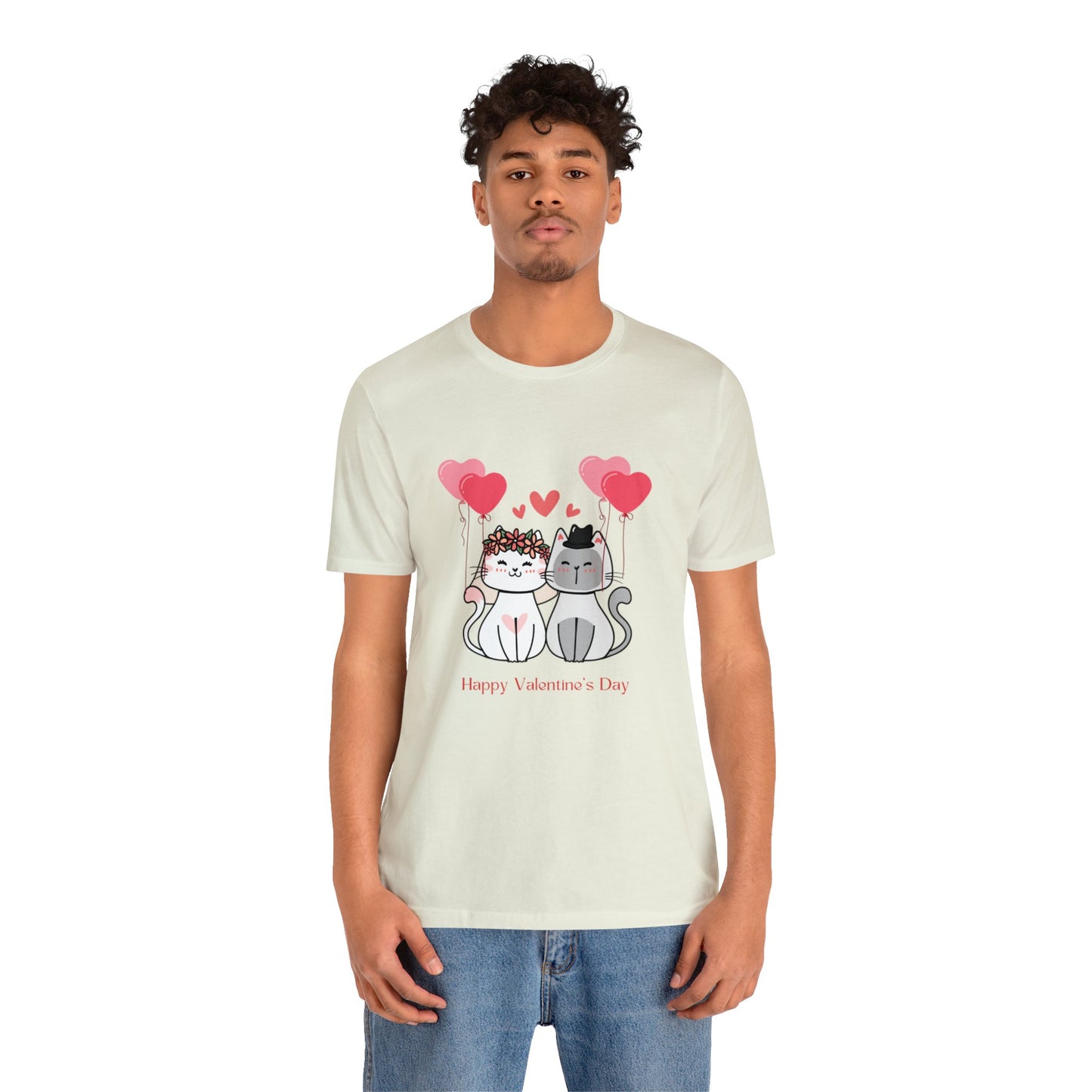 Happy Valentine's Day Unisex Jersey Short Sleeve Tee