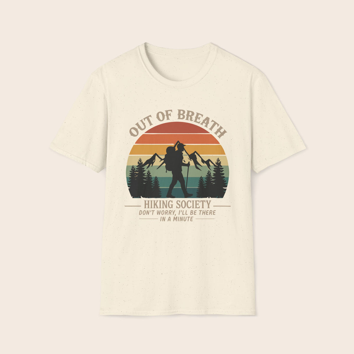 Out of Breath Hiking Society T-Shirt — Funny Retro Hiker Tee