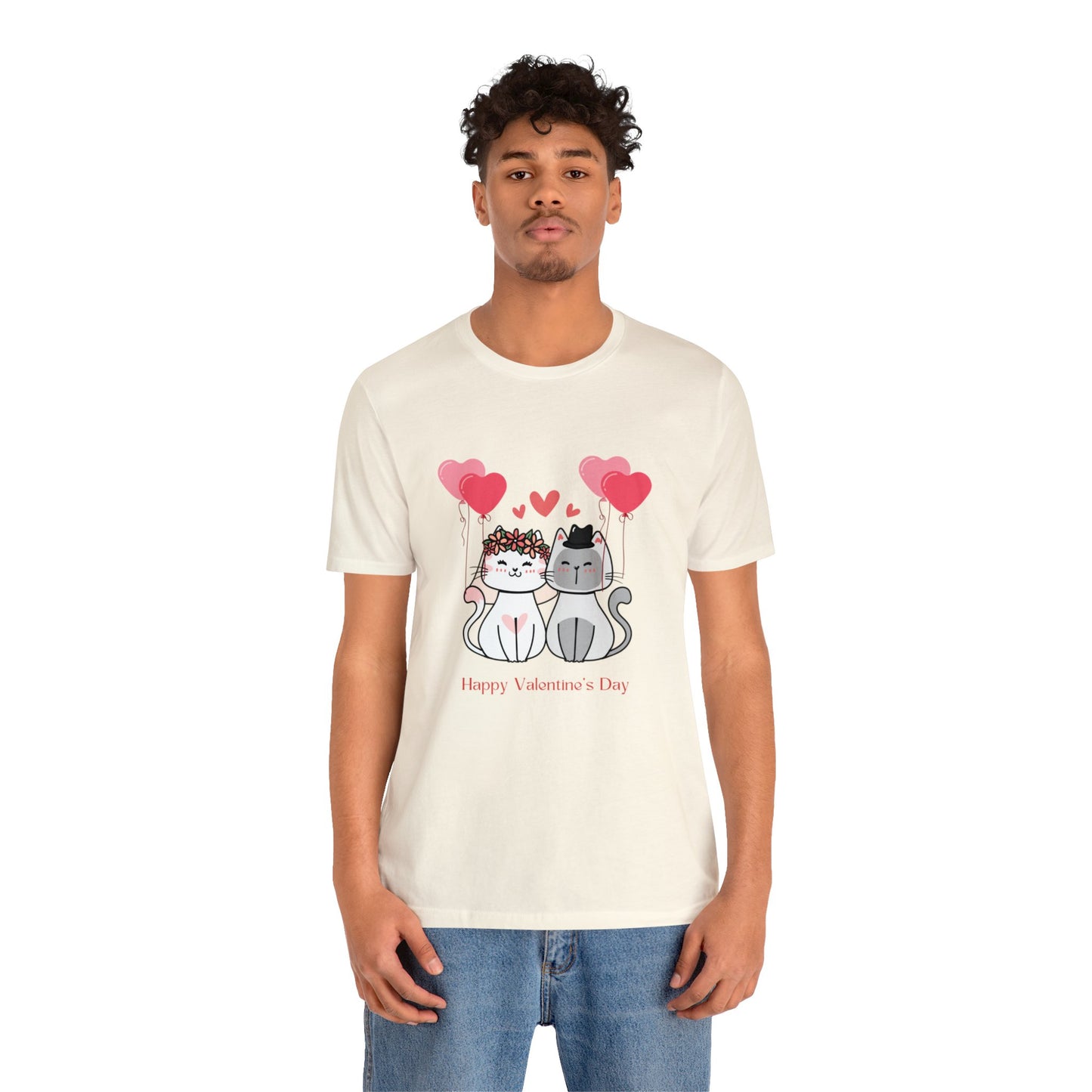 Happy Valentine's Day Unisex Jersey Short Sleeve Tee