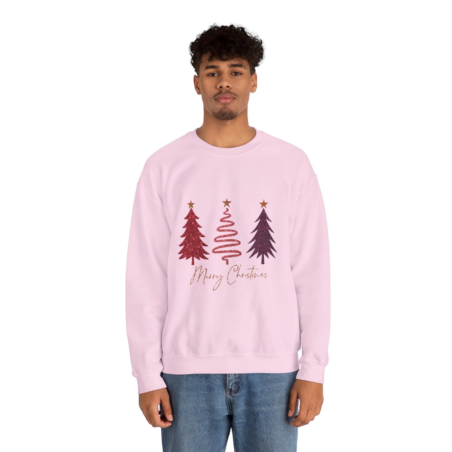 Christmas Tree Crewneck Sweatshirt — Merry Christmas Minimal Holiday Pullover