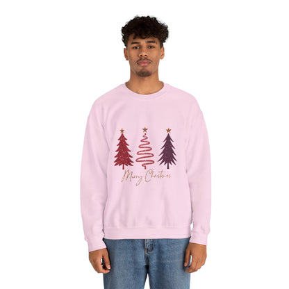 Christmas Tree Crewneck Sweatshirt — Merry Christmas Minimal Holiday Pullover