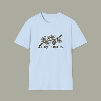 Forest Roots T‑Shirt — Pine Cone Branch Nature Tee