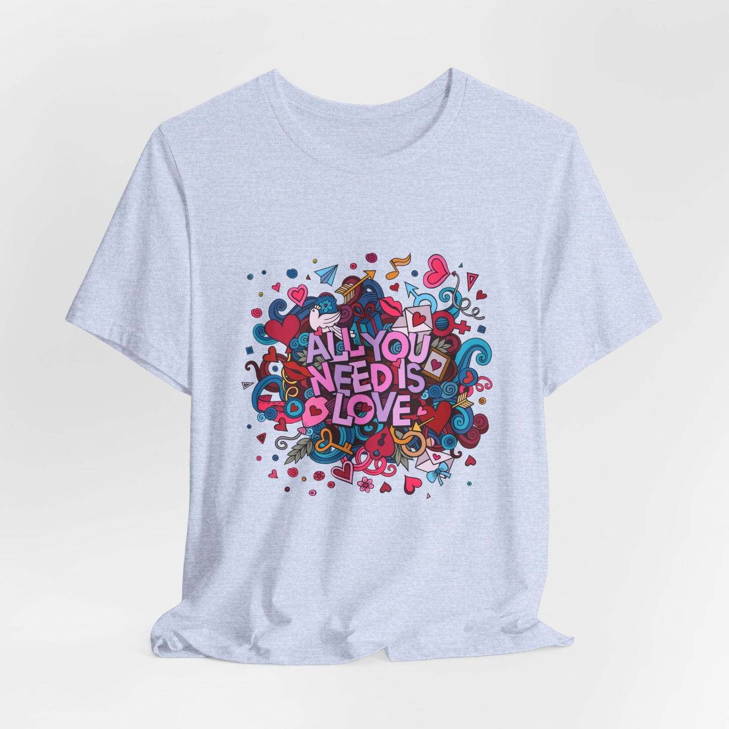 All You Need is Love Customized Unisex Jersey Short Sleeve Tee