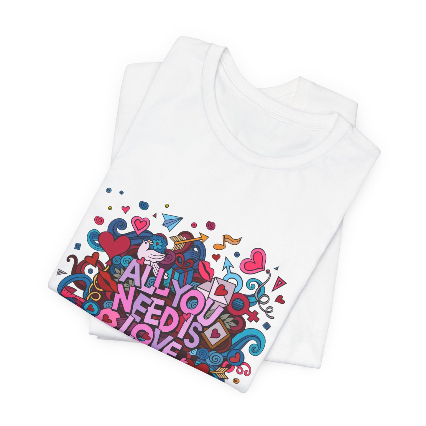 All You Need is Love Customized Unisex Jersey Short Sleeve Tee