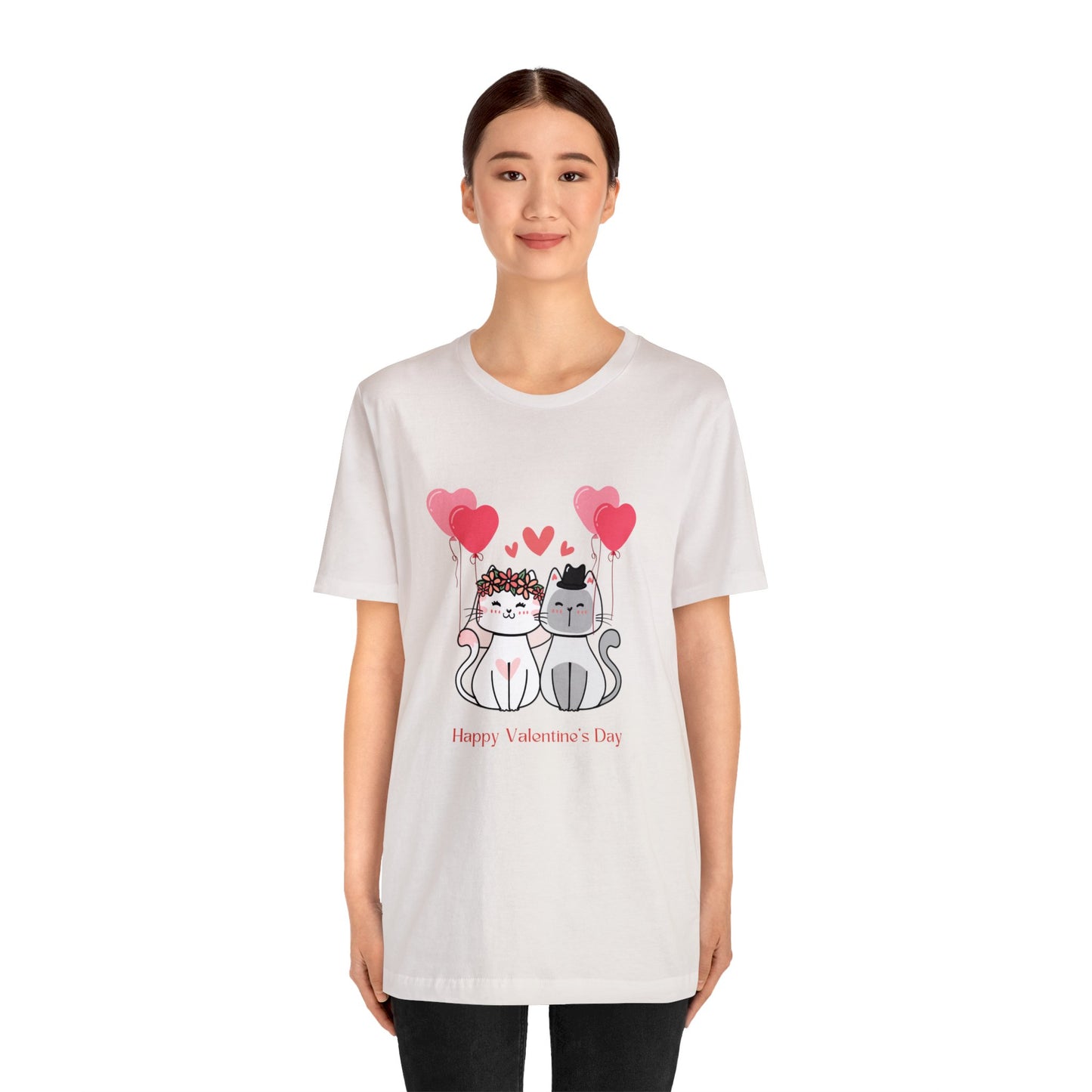 Happy Valentine's Day Unisex Jersey Short Sleeve Tee