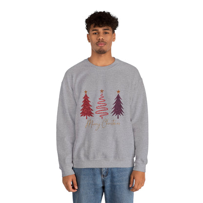 Christmas Tree Crewneck Sweatshirt — Merry Christmas Minimal Holiday Pullover